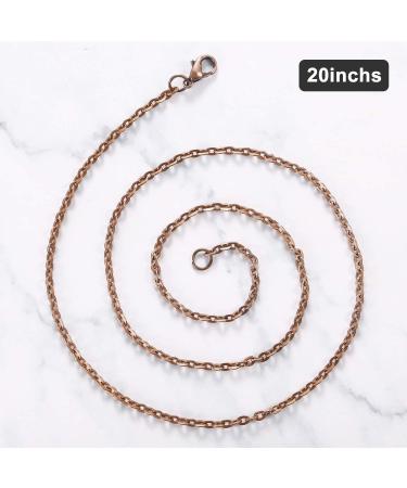 24 Pack Antique Red Copper Twisted Link Chain Necklace for Jewelry Making - 20 Inch - Buy Online on SooperMarket.com