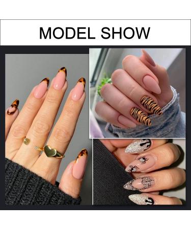 600pcs MORGLES Almond Nail Tips Full Cover Set with Glues and Files - Clear Almond Shaped Acrylic Nails for Salon and Home Use - Buy Online on SooperMarket.com