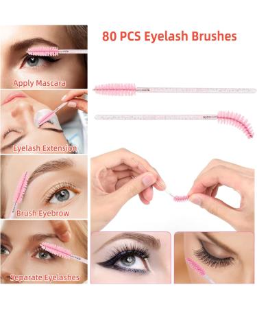 80 Pairs Under Eye Patches with Eyelash Brush & Tweezers - Lint Free Beauty Mask Tool for Eyelash Extensions - Buy Online on SooperMarket.com