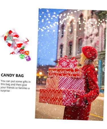 KOMBIUDA 10pcs Christmas Bronzing Gauze Bag Sheer Bags Santa Bags Drawstring Bag Candy Calendar 20 17 4CM Assorted Color 1 - Buy Online on SooperMarket.com