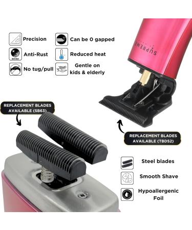 Supreme Trimmer 2-in-1 DLC T-Shaper & CRUNCH Foil Shaver - STF602 Electric Razor & ST5205 Beard Trimmer Kit | Pink Haircut Combo - International Shipping Available - Buy Online on SooperMarket.com