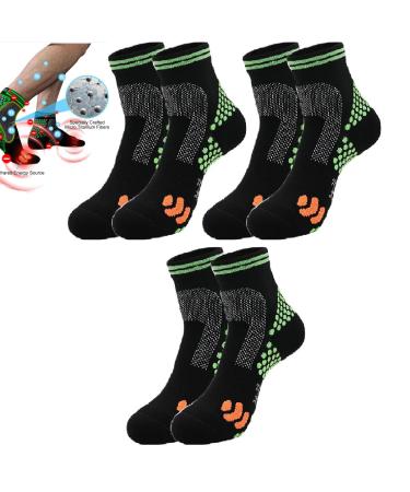 Feilium MaxiTitan Titanium Ion Height Booster Socks Far Infrared Schorl Titanium Ion Heightening Booster Socks 3pcsblack Large