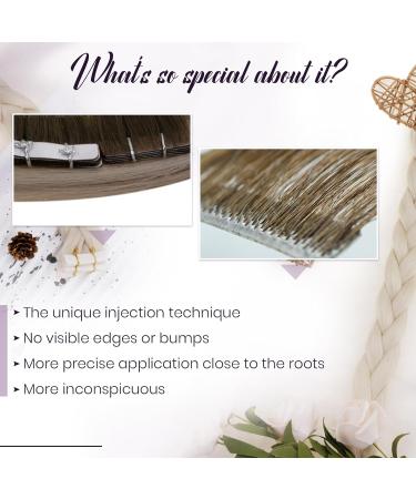 LAAVOO Ombre Blond Real Hair Tape Extensions - 55cm Invisible Seamless #4/7/80 | International Shipping - Buy Online on SooperMarket.com