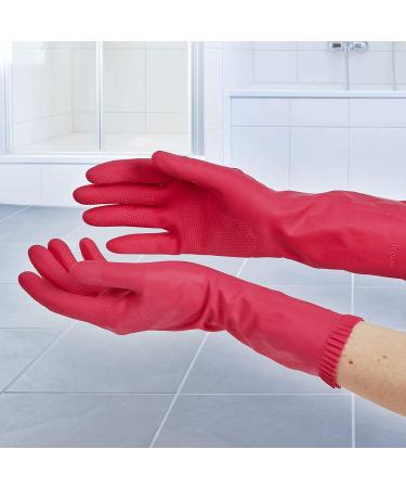 Spontex Everyday Household Gloves - Cotton Flocked Safe Grip Pink Size S - Perfect for Daily Use - 1 Pair - Buy Online on SooperMarket.com