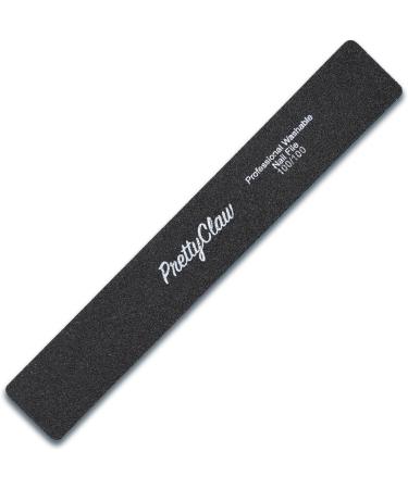 PrettyClaw | 10pc Professional Nail File 100/100 Grit Black Rectangle Acrylic Nail Files Plastic Center Double Sided Emery Board for Nails Washable 7 inch Nail File - Buy Online on SooperMarket.com