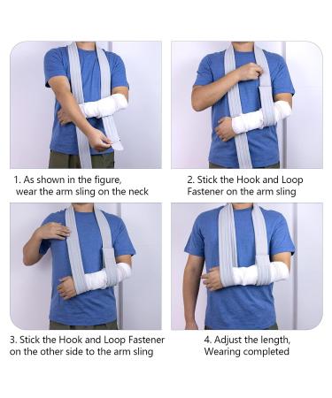 Yeloumiss Adjustable Arm Sling - Lightweight Shoulder Support for Men and Women - 63 inch (Dark Blue) - Buy Online on SooperMarket.com