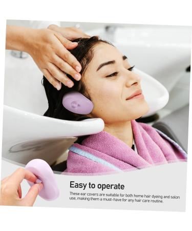 PLAFOPE 4 Pairs Hair Coloring Ear Covers Silicone Hair Coloring Earmuffs Ear Covers for Hair Dryer Hair Dyeing Earmuffs Ear Covers for Swimming Ear Covers for Shower Silicone Ear Covers - Buy Online on SooperMarket.com