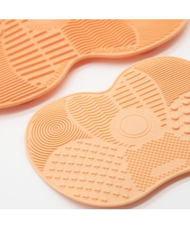 waschies Silicone Makeup Brush Cleaning Pad Apricot Makeup Brush Cleaning Mat Makeup Brush Scrubber Pad Portable Washing Tool for Makeup Brushes in Two Different Sizes - Buy Online on SooperMarket.com