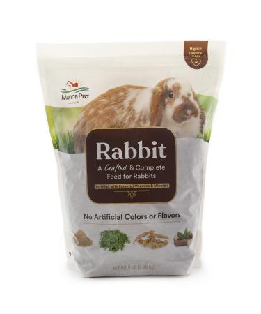 Manna Pro Rabbit Feed | with Vitamins & Minerals | Complete Feed for Rabbits | No Artificial Colors or Flavors | 5lb