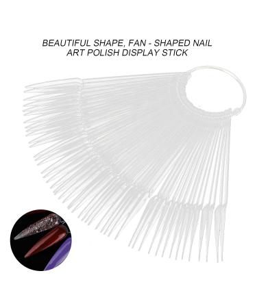 50pcs Nail Polish Display Sticks - Fan-Shaped Color Cards for Nail Art | Nail Studio Decoration & DIY Tips - Buy Online on SooperMarket.com