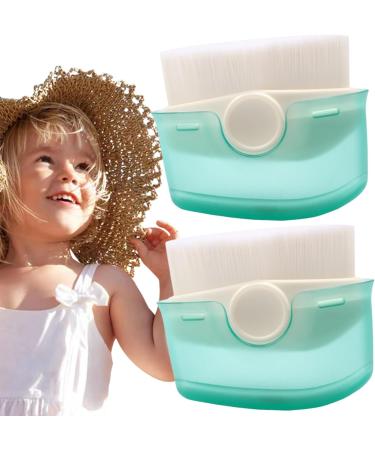2pcs Sunscreen Applicator for Kids Sunscreen Lotion Applicator Set with Protective Cap Fast Brush Liquid Cream Powder sunblock applicator for kids - Buy Online on SooperMarket.com