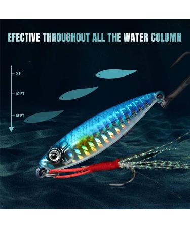 TRUSCEND Saltwater Jigs Fishing Lures with BKK Hooks - Slow Pitch/Knife/Vertical Jigs for Tuna, Salmon, Grouper - Sea Fishing Spoon Lure - Blade Bait for Bass Fishing - Buy Online on SooperMarket.com