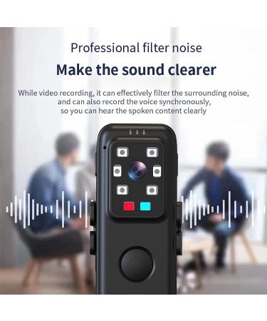 WEIIBDIE Mini WiFi Body Camera with Night Vision and Warning LED - Law Enforcement Video Recorder with Audio and 64G Card for Security Guards - Buy Online on SooperMarket.com