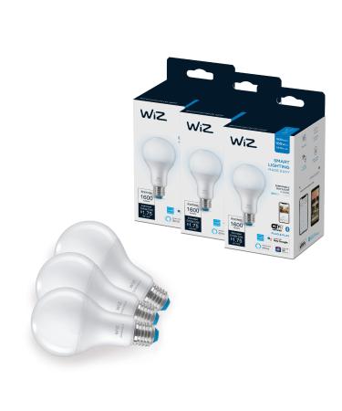 WiZ Connected 3-Pack Daylight High Lumen 100W A21 Smart WiFi Light Bulb Dimmable 5000K Compatible with Alexa and Google Home Assistant No Hub Required 3 Bulbs A21 Daylight (5000k) 3 Count (Pack of 1)