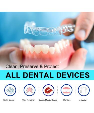 Mysmile Retainer Cleaner with Denture Cleaning Tablets 3 Min Faster Denture Cleaner Help to Remove Stains Bad Odor Plaque from Aligner Invisalign Mouth Guard Night Guard (120 Count (Mint Flavor)) - Buy Online on SooperMarket.com