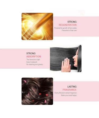 30ML 2 Bottle Hair Mask with Sakura Extract for Dry & Split Ends Repair and Moisturizing - Buy Online on SooperMarket.com