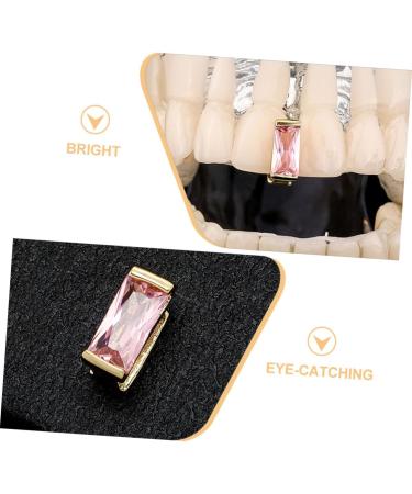 PACKOVE Hip Hop Teeth 2pcs Large Zircon Braces Bbq Fake Teeth Decor Mouth Grills Accessories Man European and American - Buy Online on SooperMarket.com