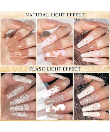 Supwee Champagne Reflective Gel Liner - Holographic Nail Art Glitter Gel for Fine Line Painting - 10ml - Buy Online on SooperMarket.com