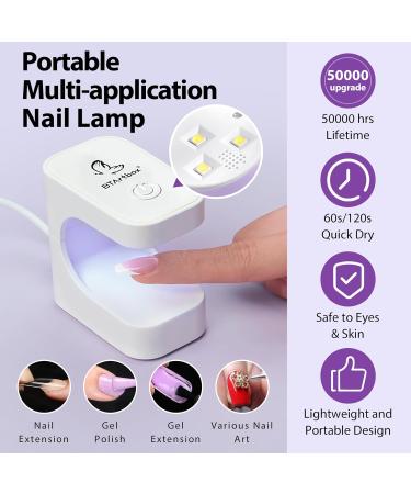 btartboxnails Nail Tips Builder Gel - Long Lasting 15ml with Portable Nail Lamp | 30+ Days French Protection Ideal for Nail Art & Extensions - Buy Online on SooperMarket.com