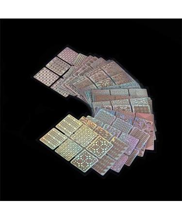 12 Sheets Nail Vinyl Stencils Nail Art Decoration Stickers Set Nail Art Design Stickers Tips Decals Adorable Quality and Practical Nice Design - Buy Online on SooperMarket.com