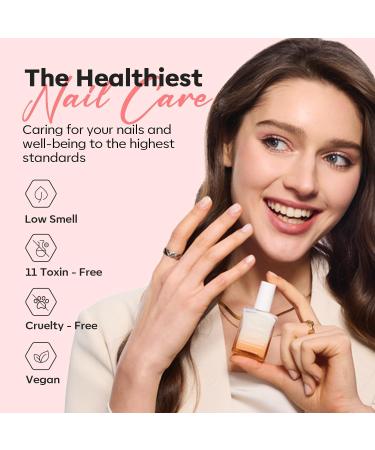 Modelones 8-in-1 Nail Care Treatment with Ridge Filling, Strengthener, Hardener, and Growth Base Coat - 15ml Glitter Pink - Buy Online on SooperMarket.com