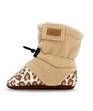 JAN & JUL Baby Shoes for Boys Stay-On Adjustable Booties (Leopard Small Infant)
