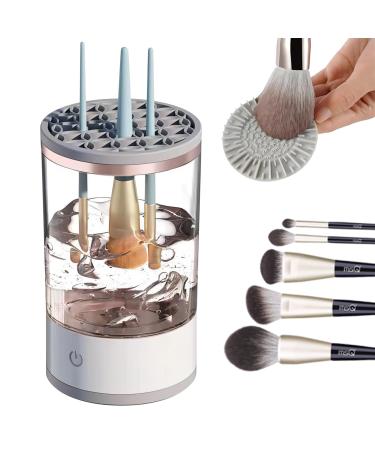 Makeup Brush Cleaner Automatic Brush Washer Quick Dry Rechargeable Power Cleaning Brushes Charging Style - Transparent