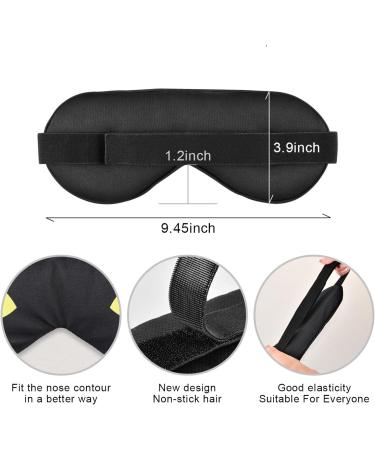 Haskirky Light Blocking Eye Mask - Adjustable Unisex Travel Eye Mask for Deep Sleep and Meditation - Yellow - Buy Online on SooperMarket.com