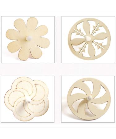 Liuer 24pcs Wooden Roundabout Toy Set - Perfect Children's Birthday Guest Gifts - Eco-Friendly Wooden Circle in Assorted Paint Colors - Buy Online on SooperMarket.com