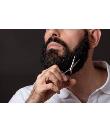 HAWATOUR Stainless Steel Beard Scissors for Trimming - Silver Classic - Buy Online on SooperMarket.com