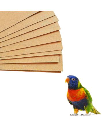 Dnoifne Gravel Paper for Bird Cage, 17x11 Inches Bird Cage Gravel Liner, Bird Grinding Sandpaper, Easy Clean Pet Sandpaper, Calcium Paper with Sea Sand for Birds Parrots Cockatiels 20 Pcs Fine Sand