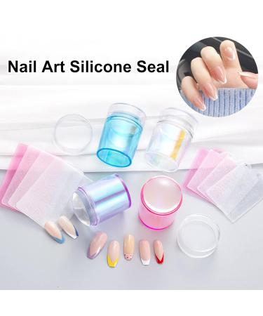 Wirlsweal Nail Art Stamp Set - Trendy & Elastic Nail Tool for Women | Perfect Soft Texture & Seal for Stunning Nail Designs - Buy Online on SooperMarket.com