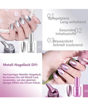 Miiro Glitter Nail Polish Glitter Nail Polish Glimmer Varnish Shiny Shimmer Manicure Varnish 6 Colours - Buy Online on SooperMarket.com