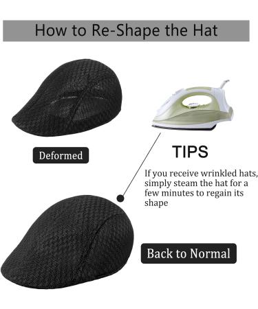 5-Pack Men's Mesh Summer Newsboy Hats - Ivy Gatsby Cabbie Beret Cap Bundle - Buy Online on SooperMarket.com