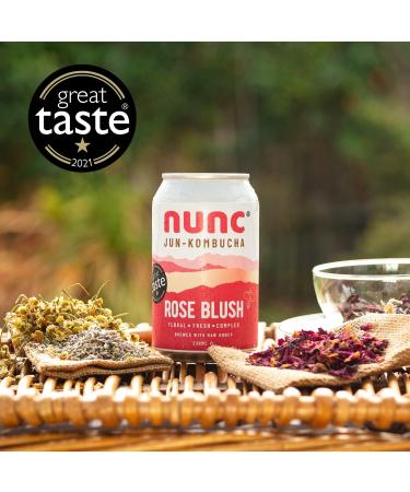 Nunc Jun-Kombucha Rose Blush 12x330ml - Premium Floral Kombucha Drink for Gut Health - Natural Energy, Gluten Free - Buy Online on SooperMarket.com