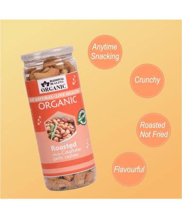 Blessfull Healing Organic Natural Vegan Garlic Roasted Whole Cashew Nuts Crunchy Kaju 150 Gram - Buy Online on SooperMarket.com
