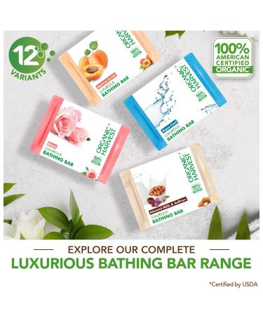 Luxurious Sandalwood & Saffron Bathing Bar Soap | 100% Organic Sulphate & Paraben-Free | Gentle Cleansing | International Shipping Available - Buy Online on SooperMarket.com