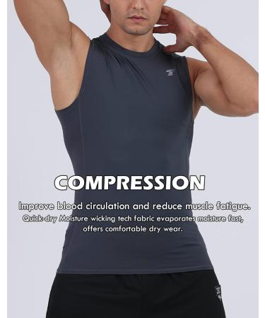 TELALEO 5 Pack Men's Athletic Compression Sleeveless Tank Top Bundle - Large - Buy Online on SooperMarket.com