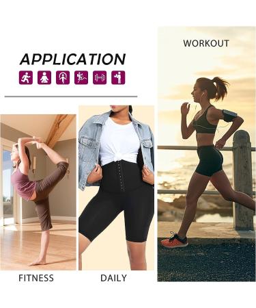 SDKSEOM Women's High Waisted Sauna Sweat Pants - Slimming Hot Thermo Workout Leggings in Blue | Large-X-Large - Buy Online on SooperMarket.com