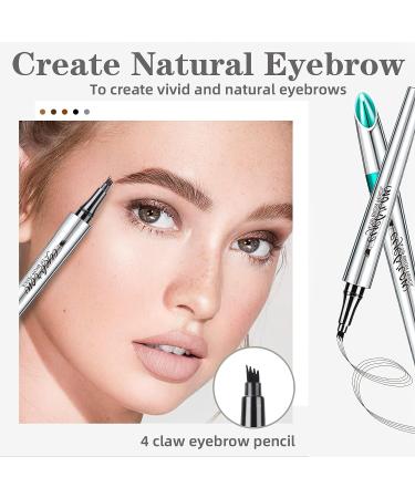 NewBang Eyebrow Pencil Set - Waterproof Microblading Pen for Natural, Longlasting Eyebrows - Dark Brown - Buy Online on SooperMarket.com