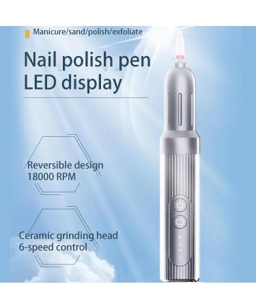 Yolispa Electric Nail Files Portable Cordless Electric Nail Files Rechargeable Nail Drill with 6 Nail Drill Bits Electric Manicure and Pedicure Set for Thick Nails Cuticles Hard Skin Removal - Buy Online on SooperMarket.com