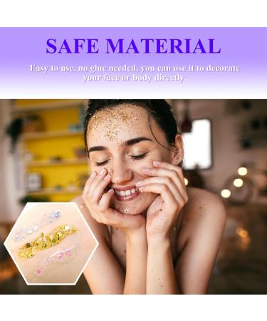 Sularpek 3Pcs Glitter Gel Set - Face, Hair & Body Glitter for Festival Party Makeup - Gold, Silver, White - Buy Online on SooperMarket.com