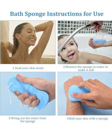 Fitmedify Skin Sponge Superpeeler - Magic Exfoliating Bath Sponge for Callus and Dead Skin Removal - 3D Super Soft Exfoliating Sponge for Adults and Children - Reusable (4PCS) - Buy Online on SooperMarket.com