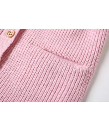 SMILING PINKER Toddler Girls Knit Cardigan Pink | Soft Warm Sweater 12-24 Months - Buy Online on SooperMarket.com