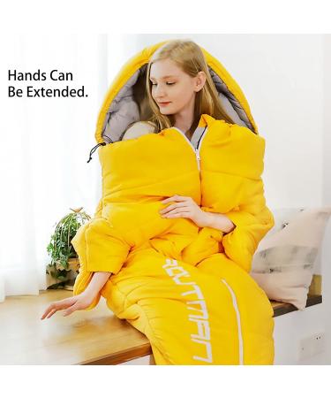 WSNDM 2 In 1 Animal Kids Sleeping Bag with Pillow - Yellow Mermaid | Soft & Comfortable | For Outdoor Indoor Camping & Travel | Surprise Gift for Children - Buy Online on SooperMarket.com