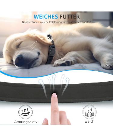 IP68 Waterproof Airtag Dog Collar - Durable & Reflective Apple Air Tag Holder for Medium Dogs - Black Large - Buy Online on SooperMarket.com