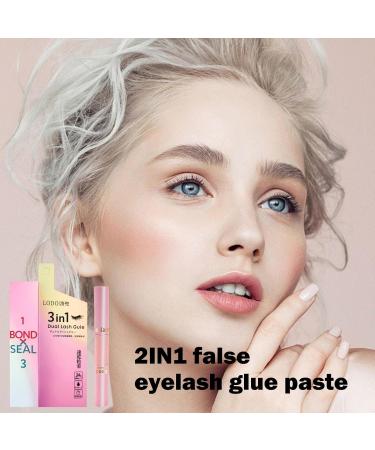 Cluster Lash Glue | Seal Lash Glue - Long Lasting Individual Lash Mascara Glue Dual-Ended Eye Lash Glue Mascara Cluster Eyelash for Women Girls - Buy Online on SooperMarket.com