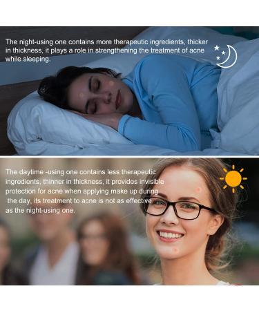 AVJONE Day and Night Hydrocolloid Acne Pimple Patch - 108+36 Vegan-Friendly Spot Stickers for Face and Skin - Buy Online on SooperMarket.com
