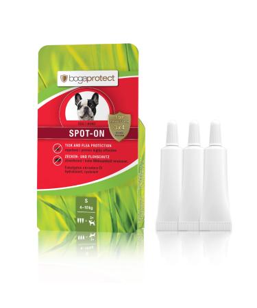 BogaProtect Spot on Dog - Flea and tick protection for dogs - 4-10 kg - tick remedies for dogs - natural tick protection for dogs - UBO0351 - stock for 12 weeks S (4-10 kg)