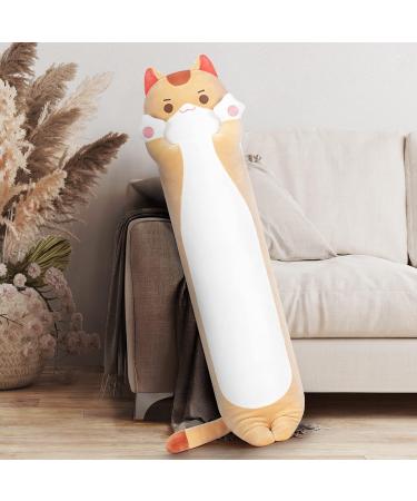 Mewaii Orange 110cm Plush Pillow | Soft Kitten Stuffed Animal Toy - Perfect Gift for Ages 3+ - Buy Online on SooperMarket.com